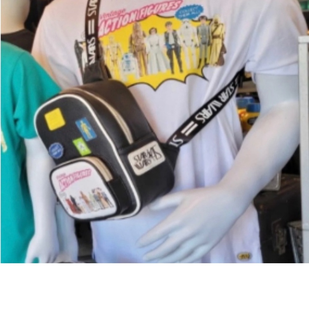 Disney Parks Loungefly Star Wars Vintage Action Figures Crossbody Backpack New.